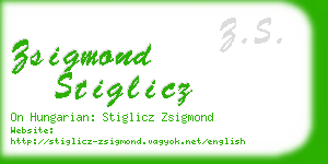 zsigmond stiglicz business card